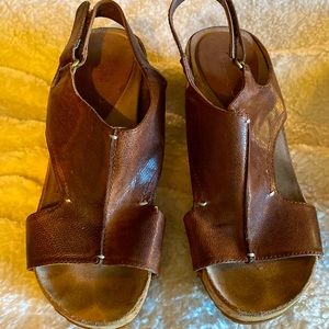 Antelope cork wedge sandals, studded.used but good condition